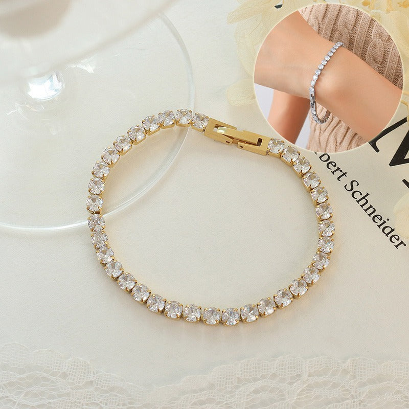 Zirea – Armband Kette Besetzt mit Zirkonia