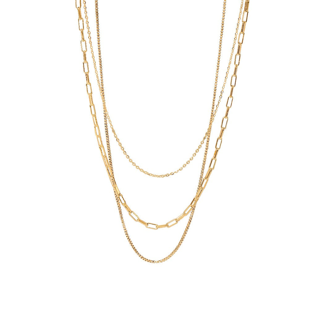 Sasha – Elegante Dreischichtige Halskette