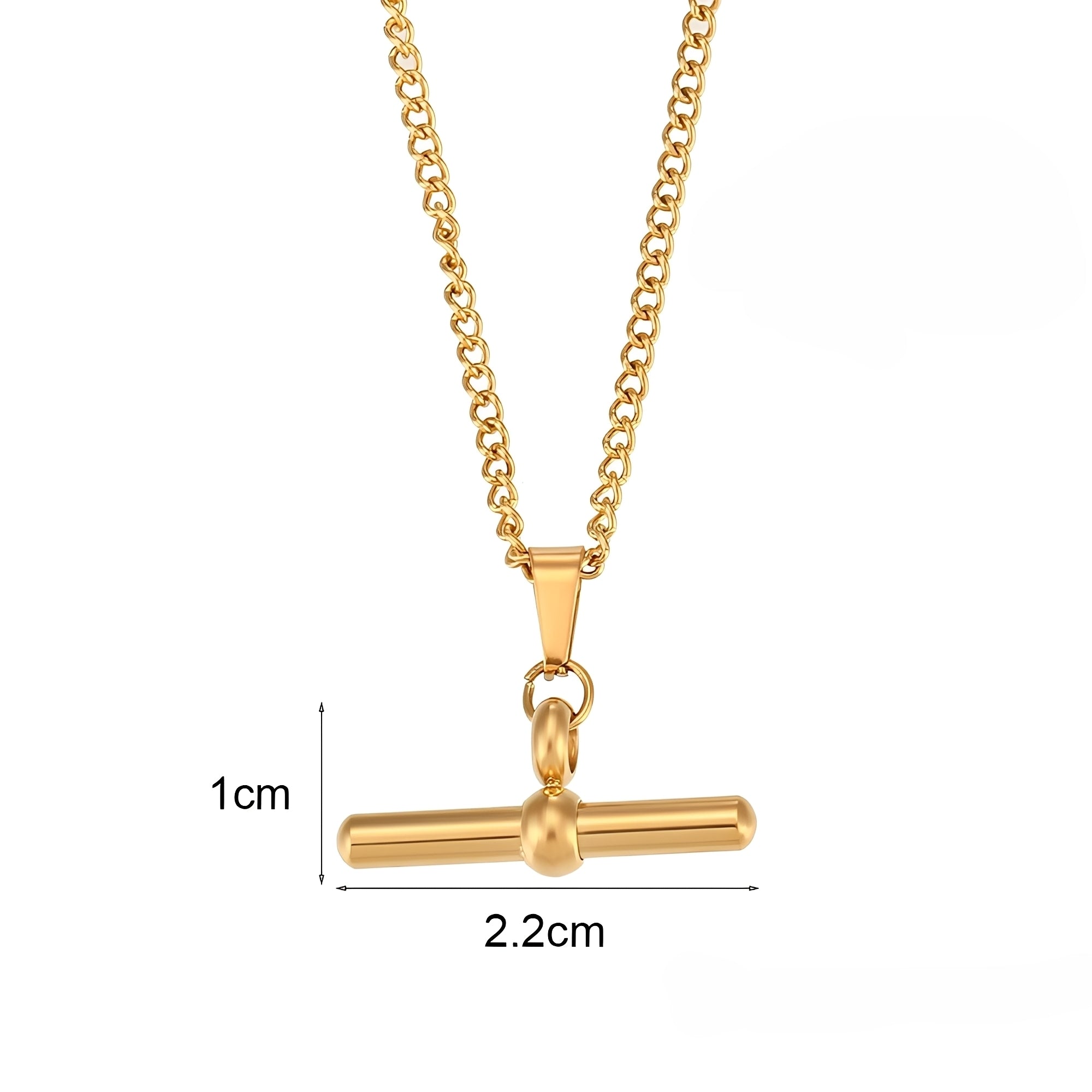 Lella – Elegantes T-Bar Knot-Halsband aus Gold
