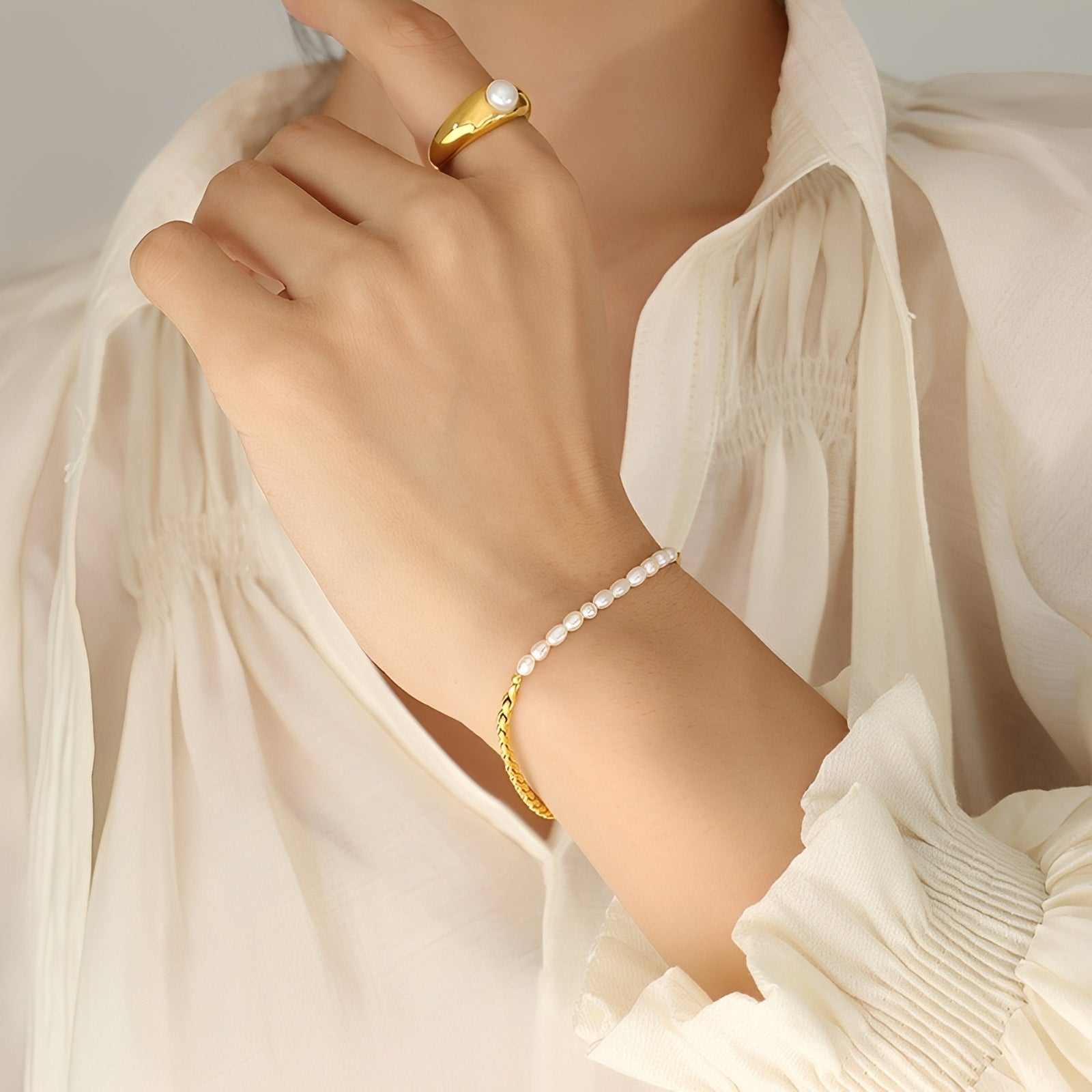Miley – Elegantes Armband mit Süßwasserperle