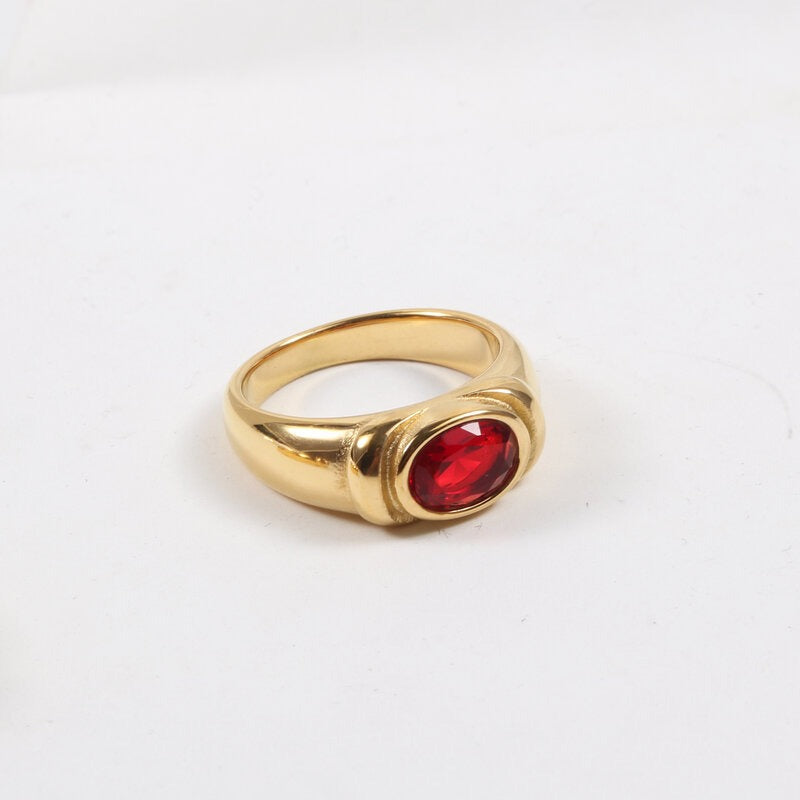 Alina – Ring Multicolor Zirkone Vergoldet
