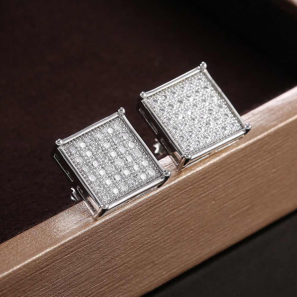 Ariana – Elegante Quadratische Ohrringe mit Zirkonia