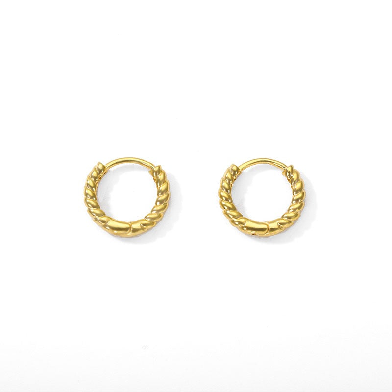 Manon – Mini-Creolen-Ohrringe aus Gold mit Seil