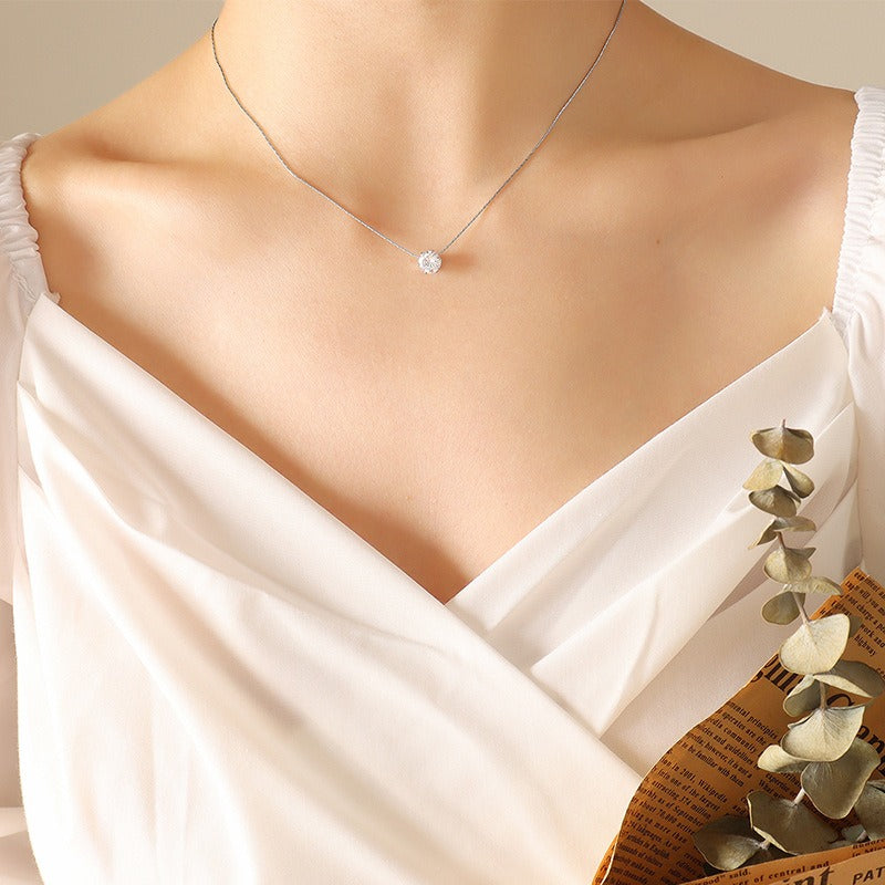 Gwen – Elegante Solitär-Zirkonia-Halskette