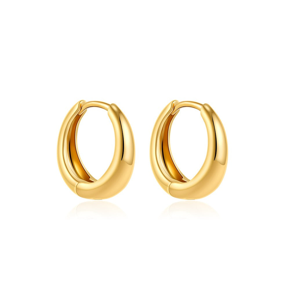 Aurya – Einfache und Glänzende Ohrringe aus Gold