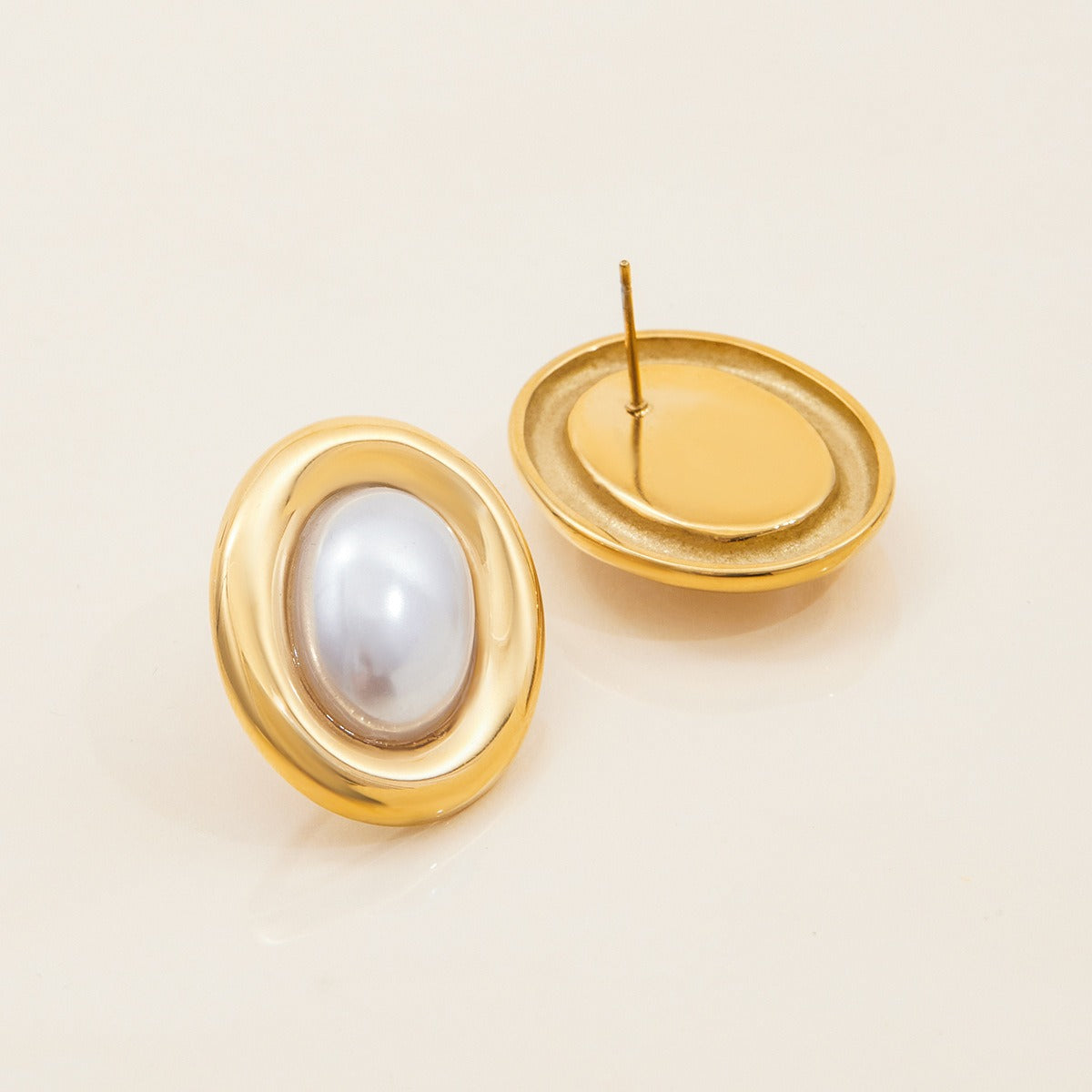 Colette – Ohrringe Vintage Perle aus Edelstahl