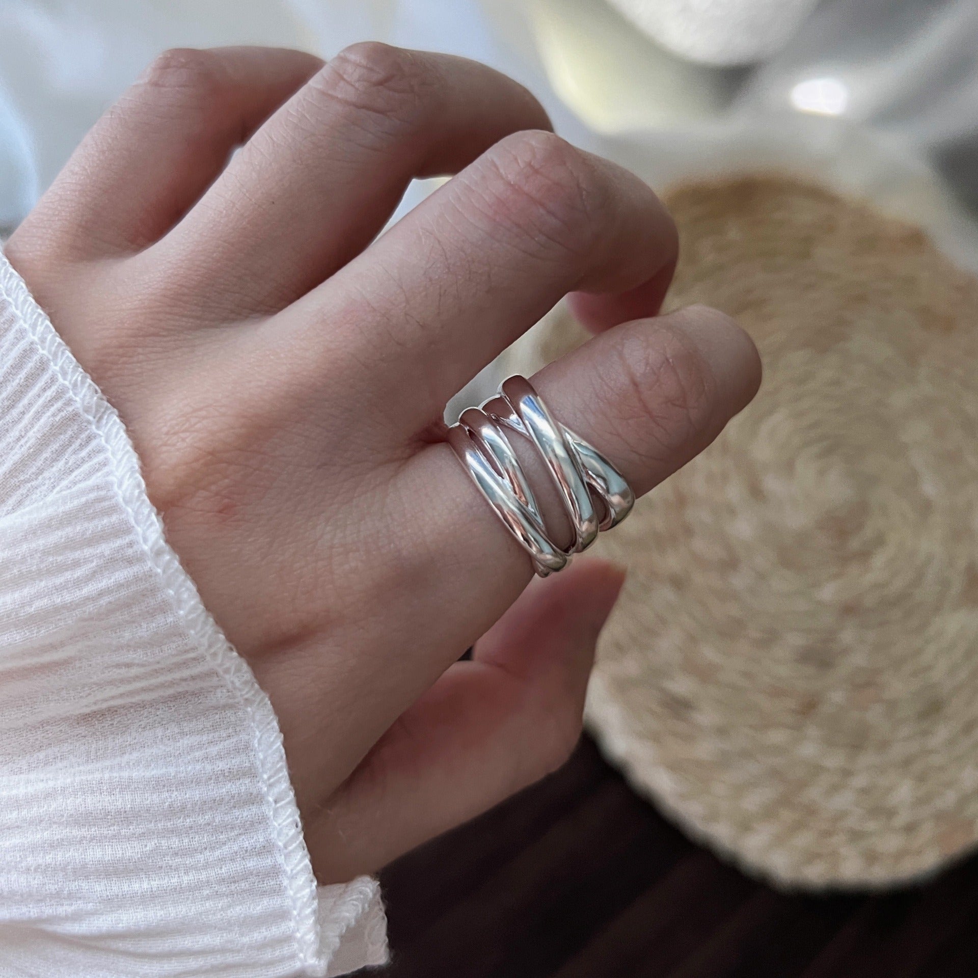 Riley – Geometrischer Ring Romantische Liebe