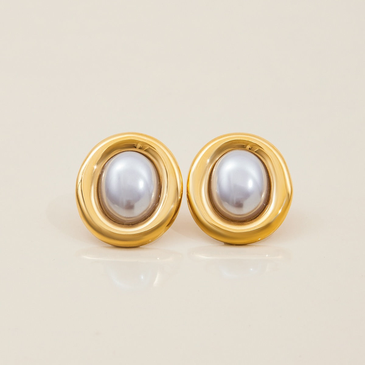 Colette – Ohrringe Vintage Perle aus Edelstahl