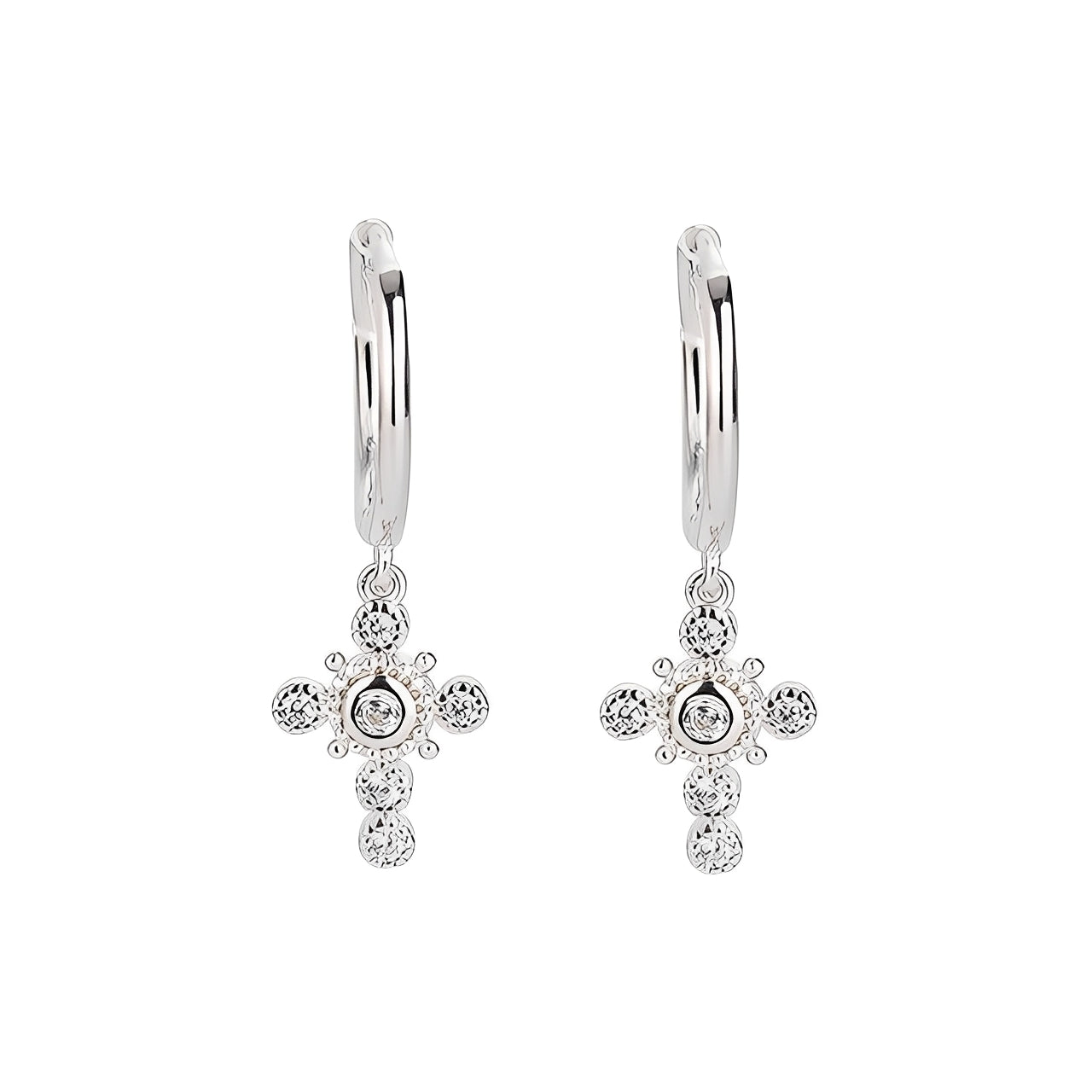 Yasmine – Chic 925 Silber Kreuzohrringe