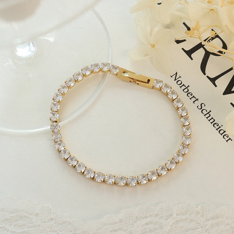 Zirea – Armband Kette Besetzt mit Zirkonia