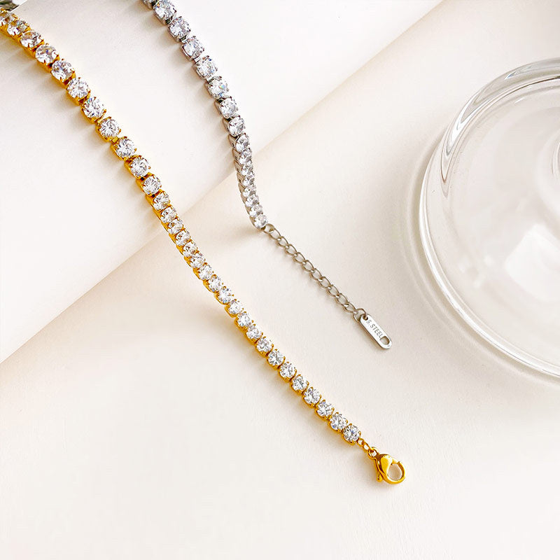 Camille – Voller Diamantarmband für elegante Paare