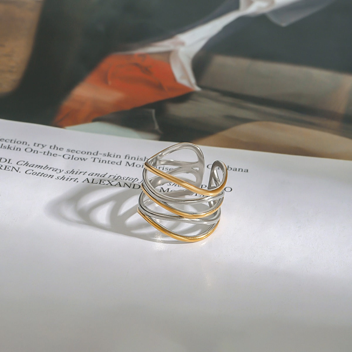 Ava – Eleganter minimalistischer Stahlring