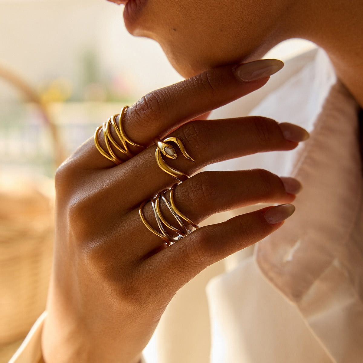 Ava – Eleganter minimalistischer Stahlring