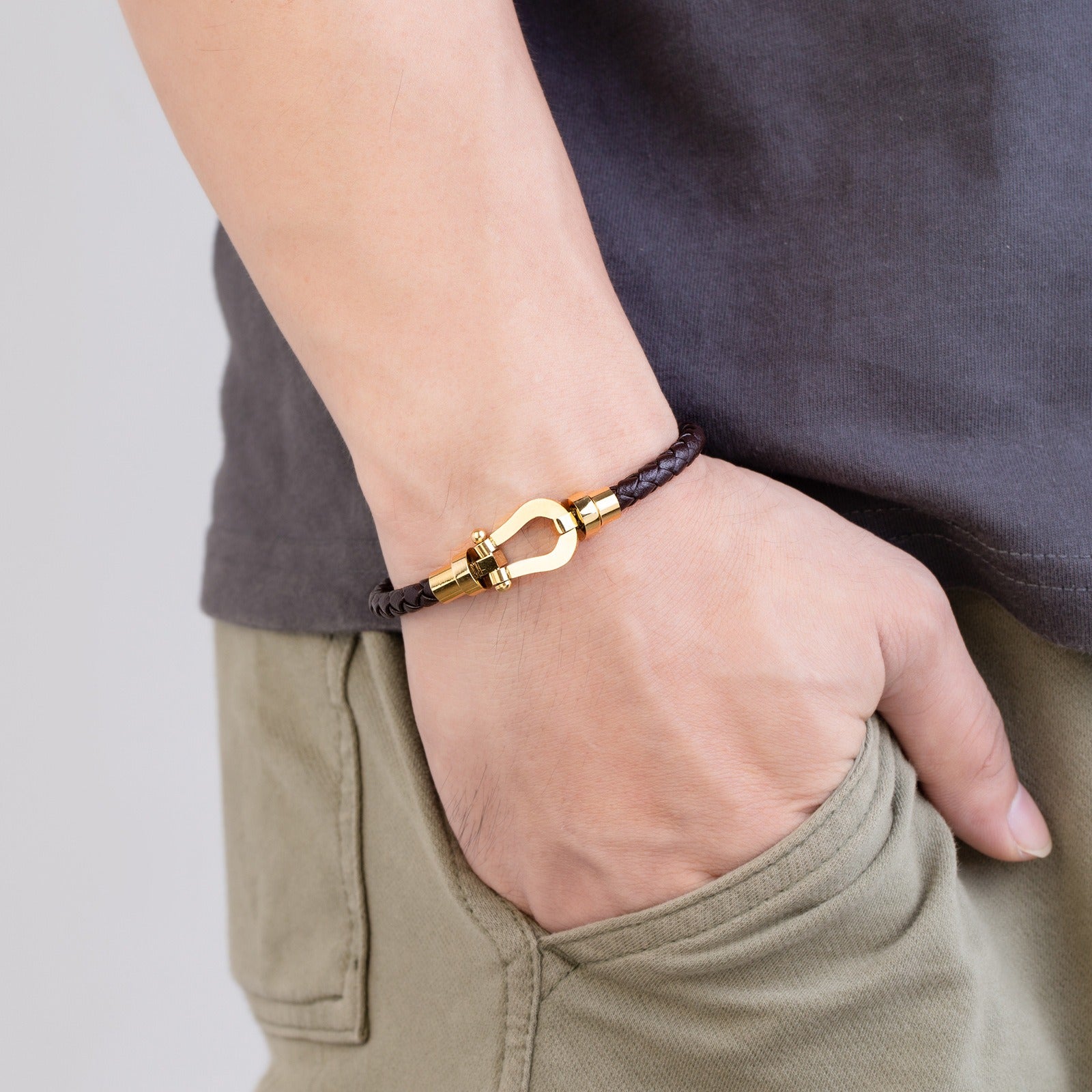 Adrian – U-förmiges Armband aus Edelstahl