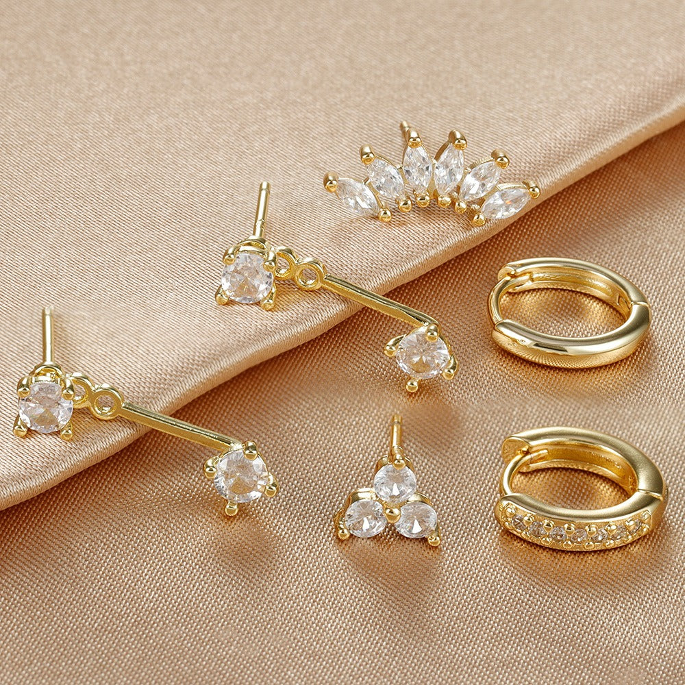 Anastasia – Set aus unregelmäßigen Ohrringen mit Diamanten