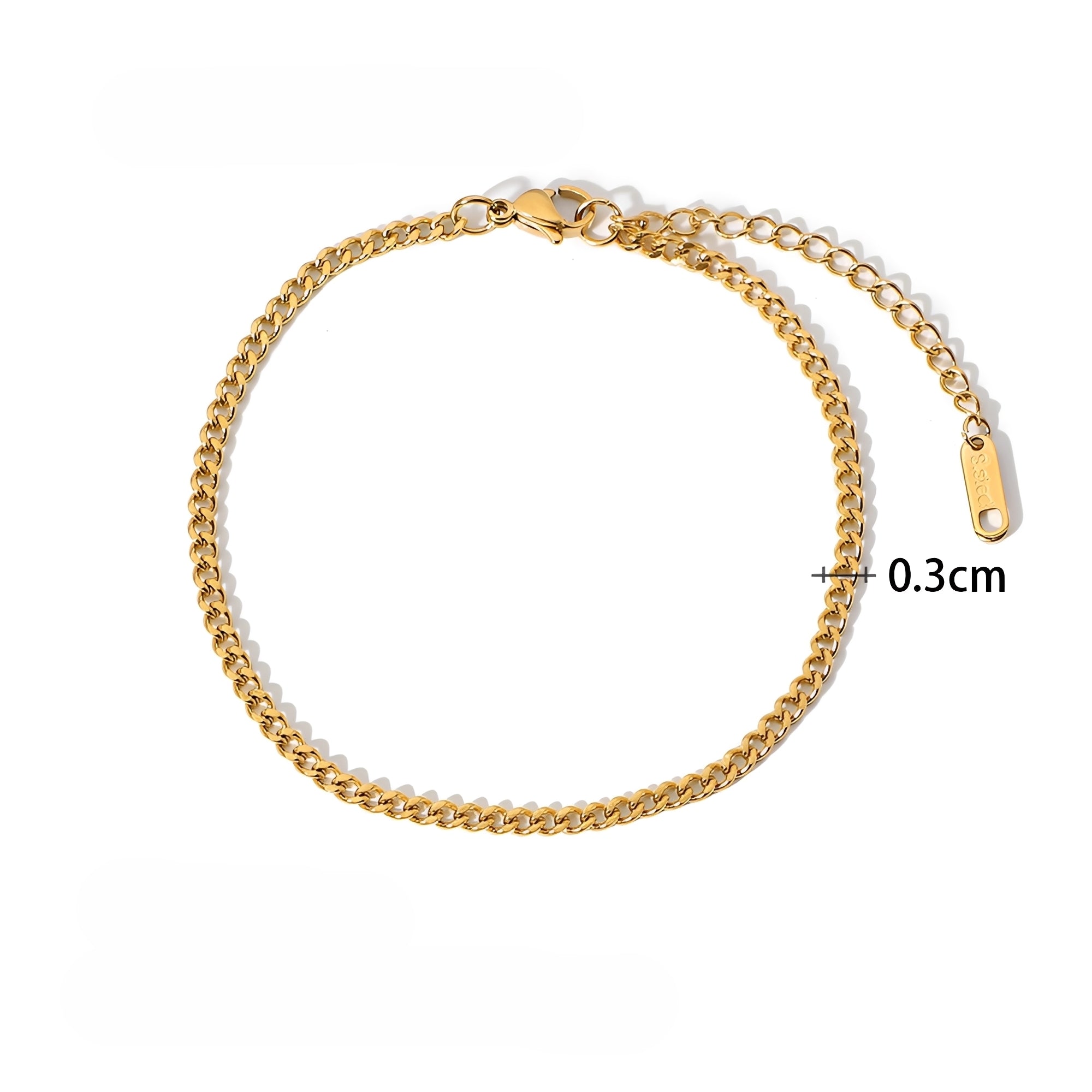 Clara – Trendiges Knöchelarmband aus Edelstahl