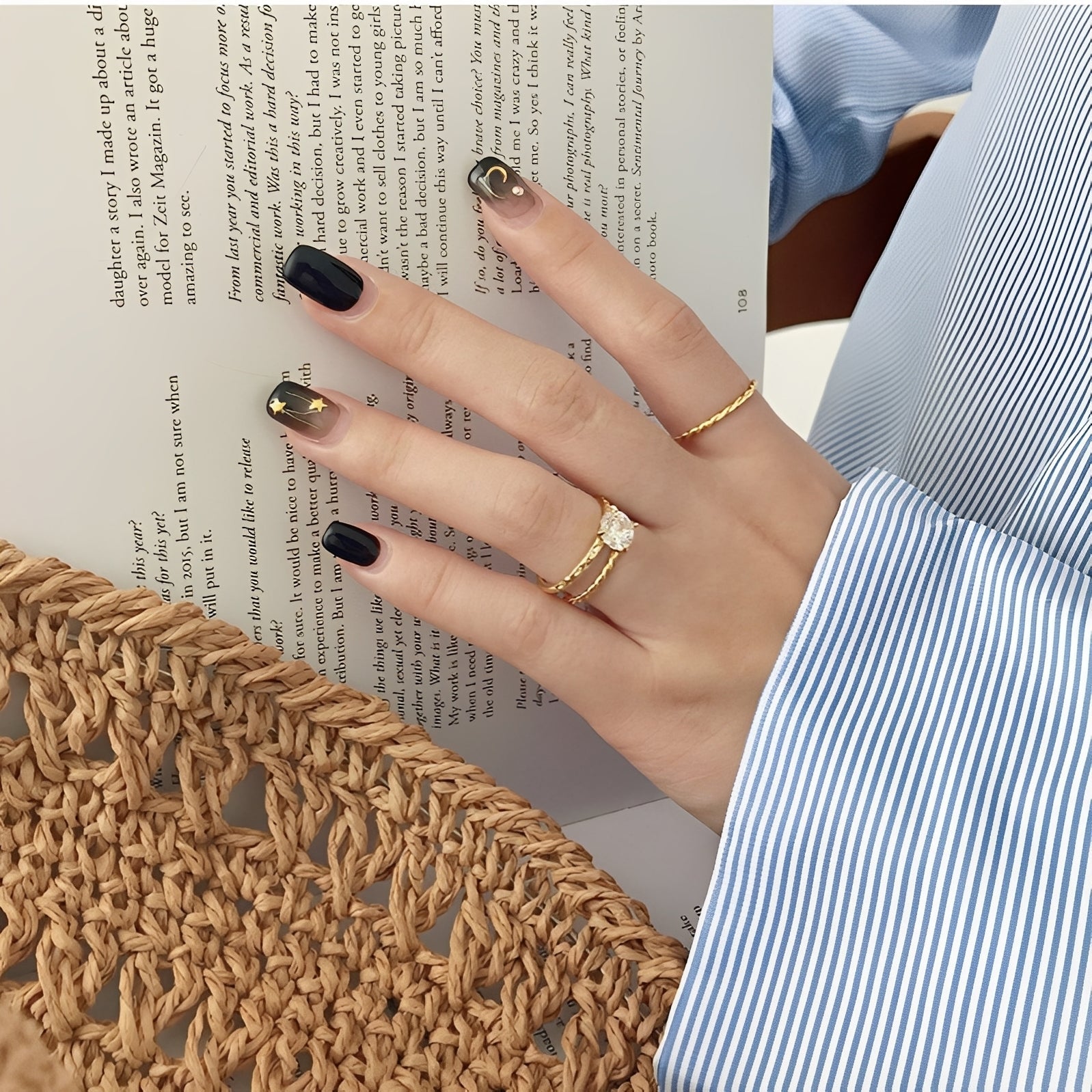Liora – Multi-Stack-Ring-Set aus Gold