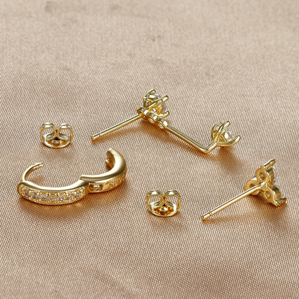 Anastasia – Set aus unregelmäßigen Ohrringen mit Diamanten