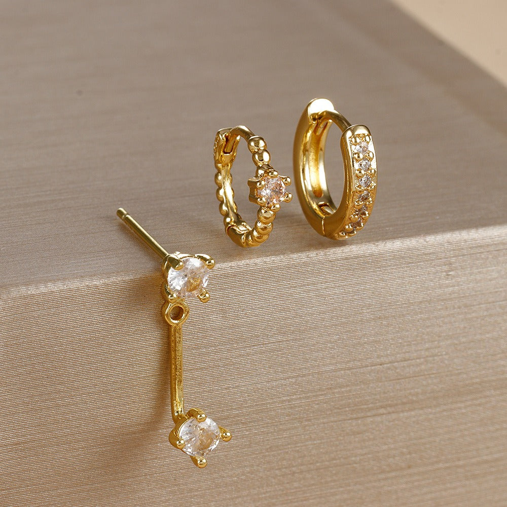 Anastasia – Set aus unregelmäßigen Ohrringen mit Diamanten