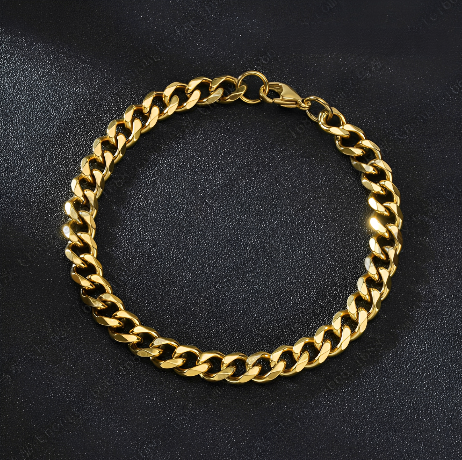 Glenda – Armband Cuban aus Edelstahl Geschliffen
