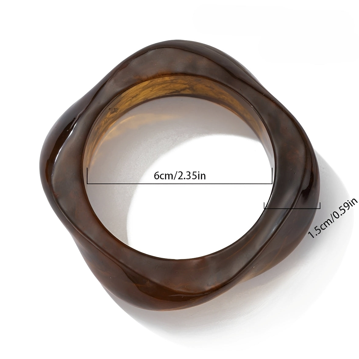 Layra – Unregelmäßiges transparentes Acrylarmband