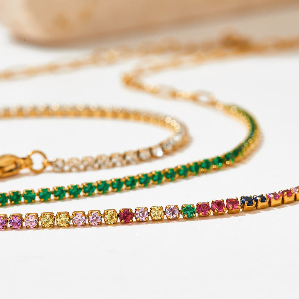 Yani – Elegantes Zirkonia-Armband aus Edelstahl