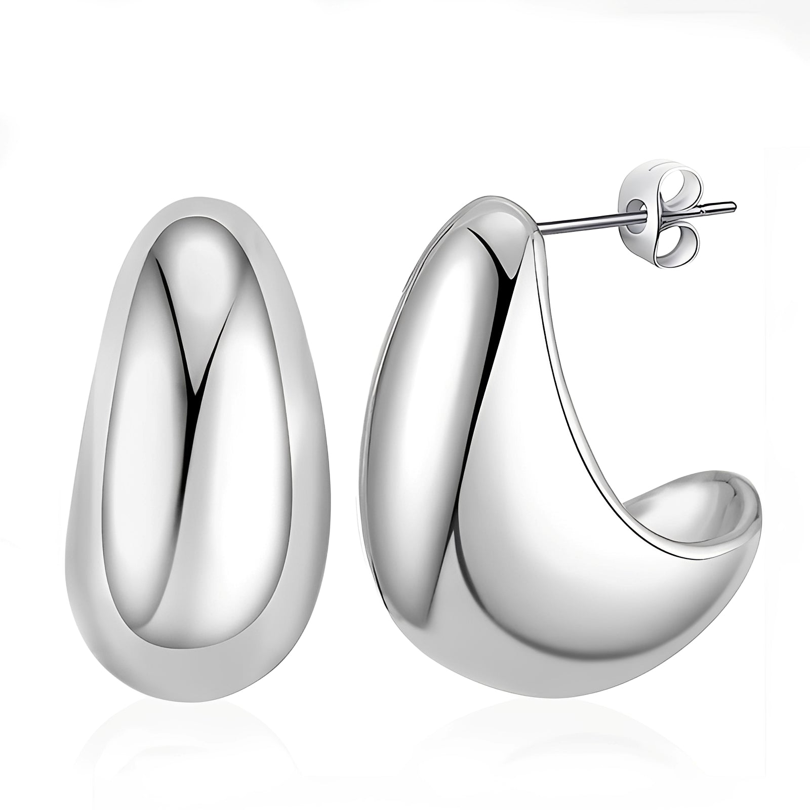 Alya – Minimalistische Tropfenohrringe aus Metall