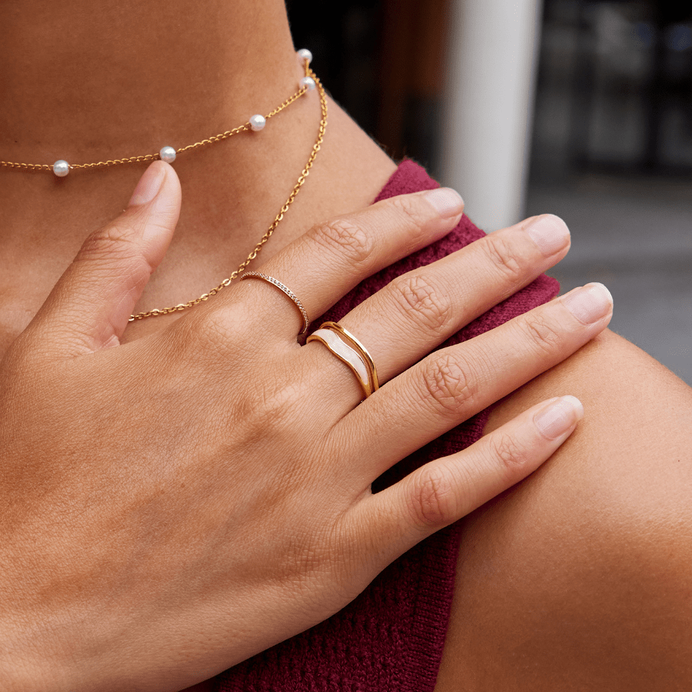 Fely – Ring Sahara Golden mit Schichten
