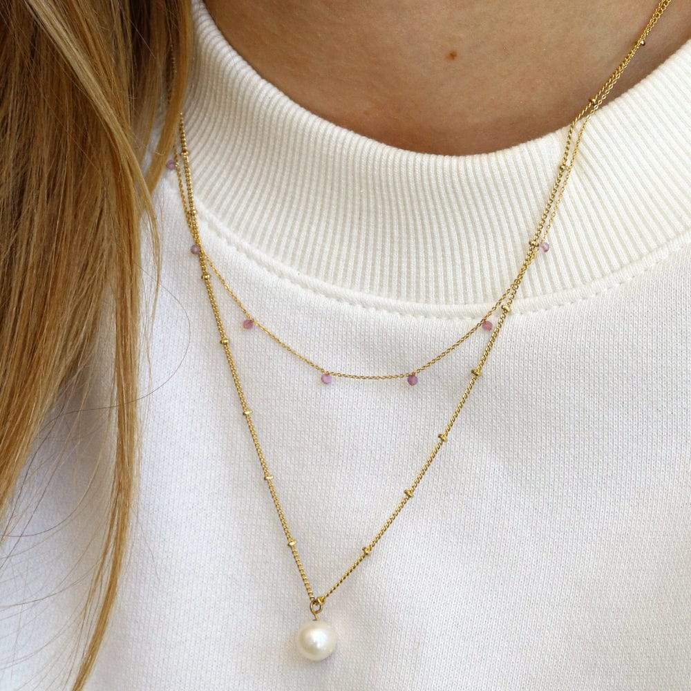 Naira – Satellitenkette aus zarten Perlen