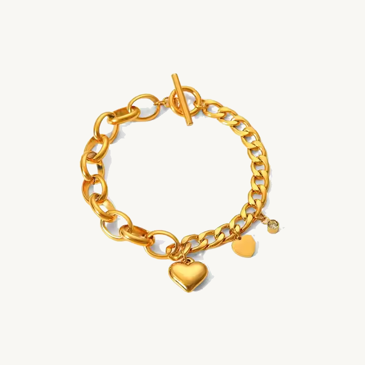 Akira – Elegantes Herzarmband mit Zirkonia
