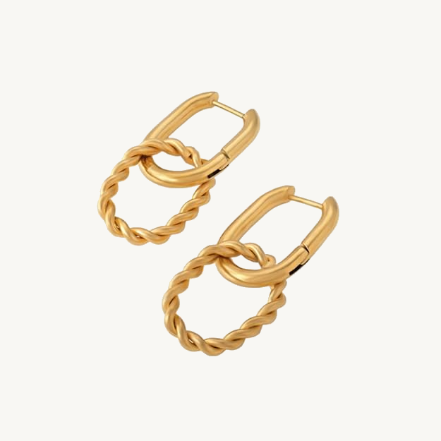 Laura – Geometrische Ohrringe mit doppeltem Ring