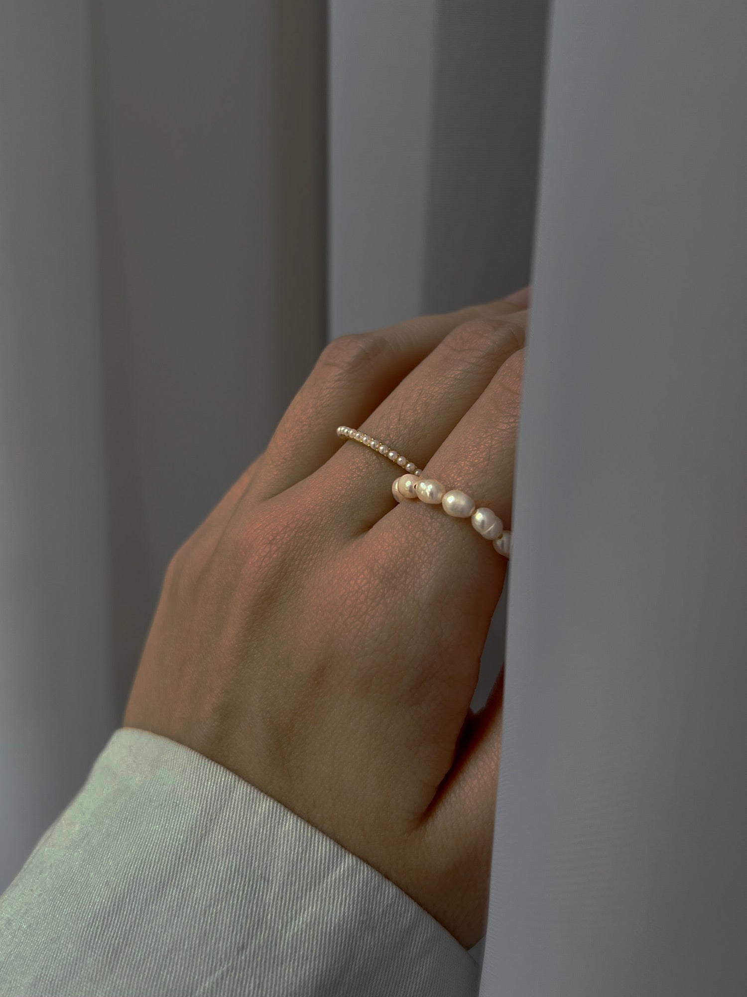 Jane - Duality Gold und Perlen Ring