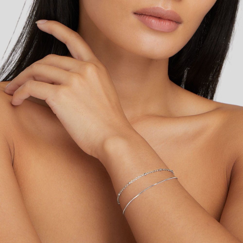 Oya - Silbernes Mehrlagiges Armband