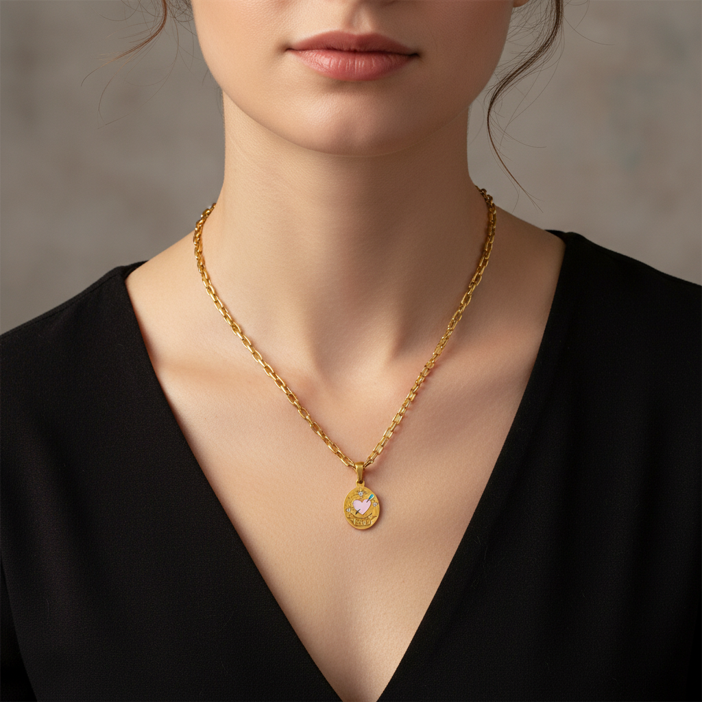 Celeste – Gemalte Anhänger-Kette