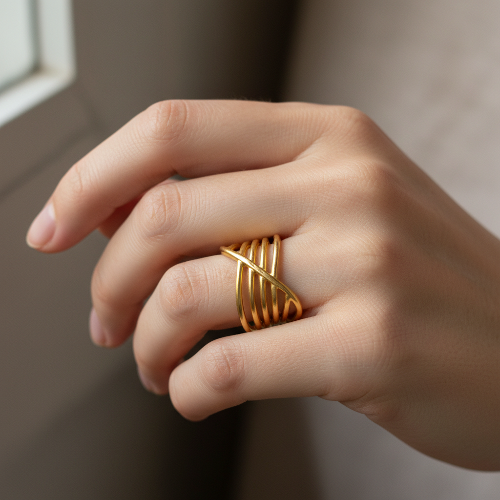 Letvia – Mehrschichtiger Gekreuzter Ring