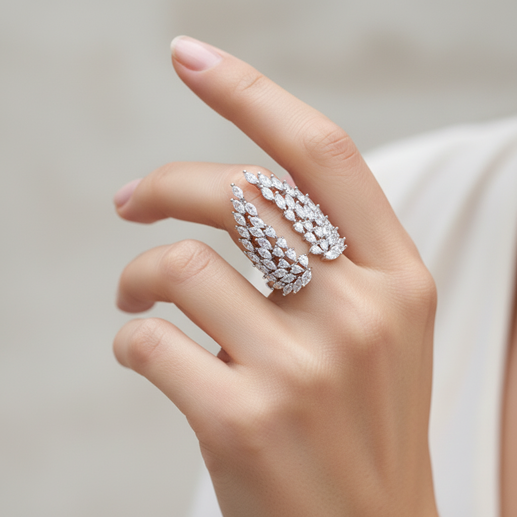 Isaline – Ring Engelsflügel aus Silber