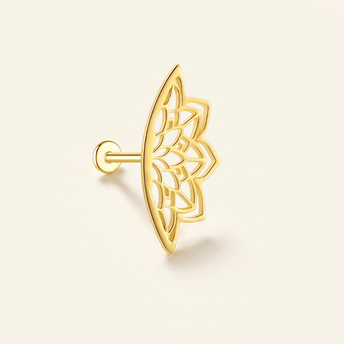 Damen Helix-Ohrring mit Mandala-Design