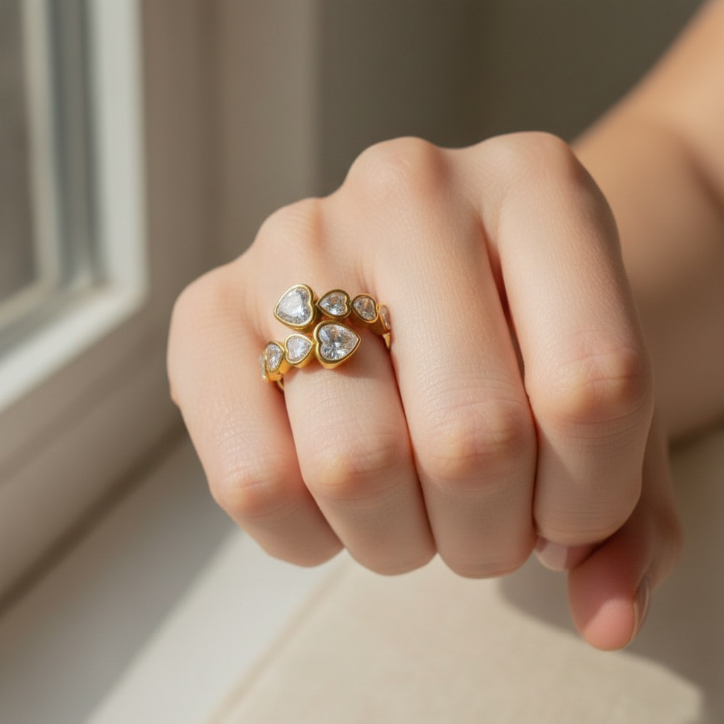 Mikayla – Herzring mit Krista-Krone