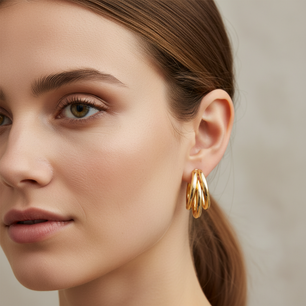 Talia – elegante dreifache Creolen