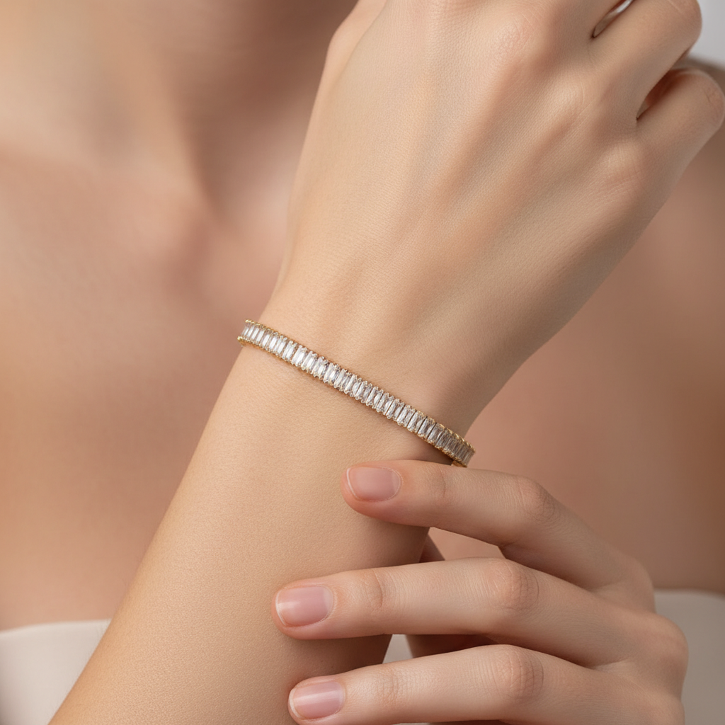 Miranda – Zirkonia-Armband mit diamantiertem Überzug
