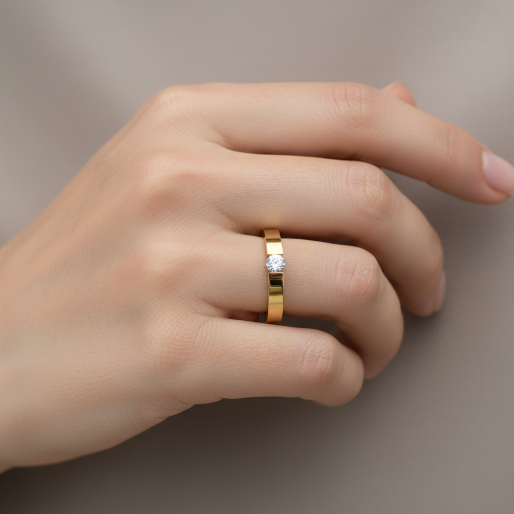 Adriana – Eleganter Zirkonia-Ring für Paare