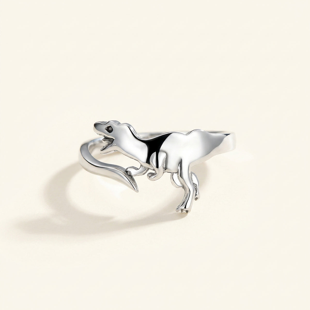 Verstellbarer Dinosaurier Ring mit offenem Design