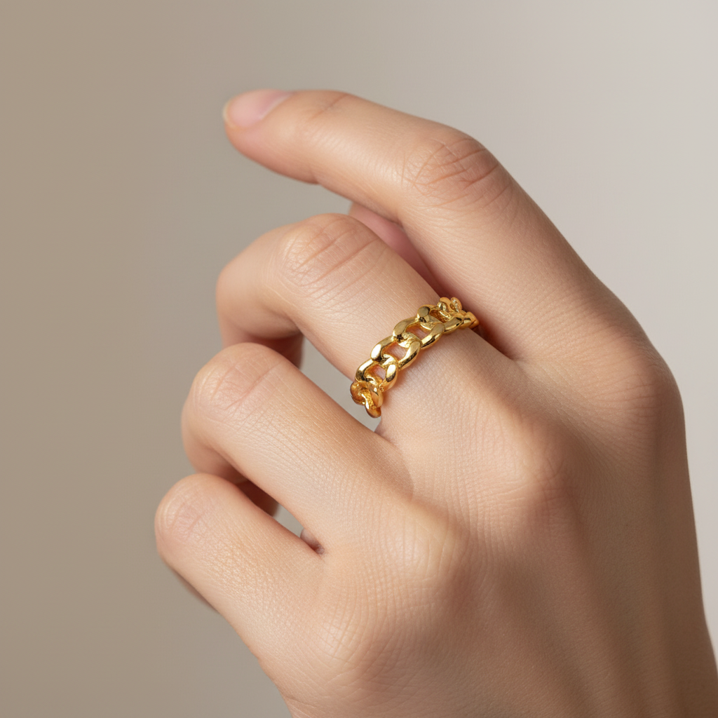 Yna – Bague Torsadierte in Goldmetall