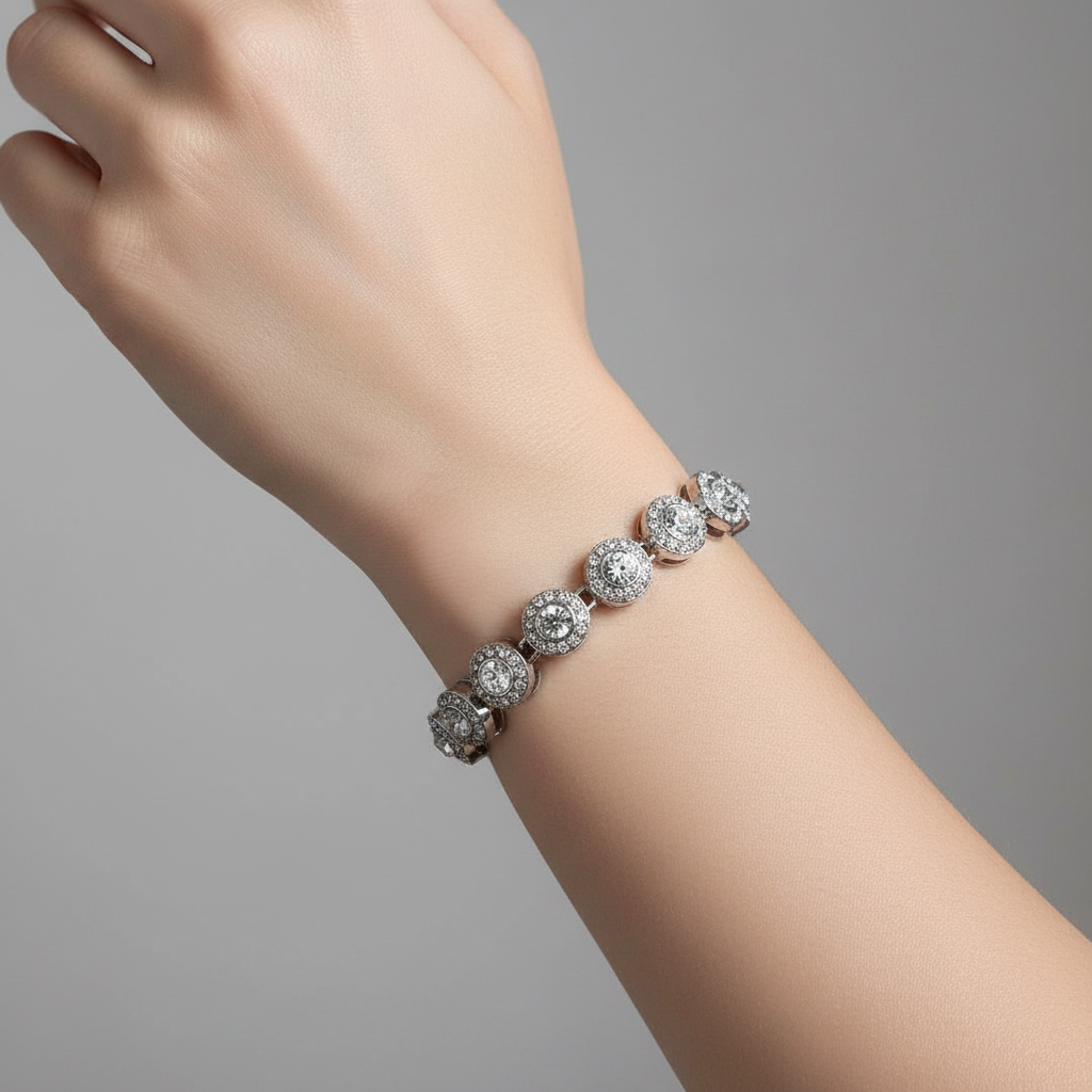 Elora – Armband Glänzender Kreis mit Strass