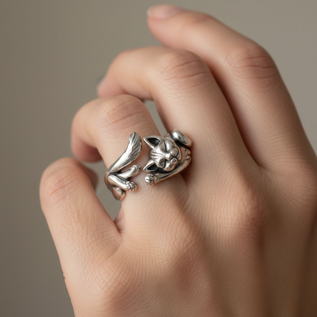 Minette – Ring Kätzchen aus schickem Legierung
