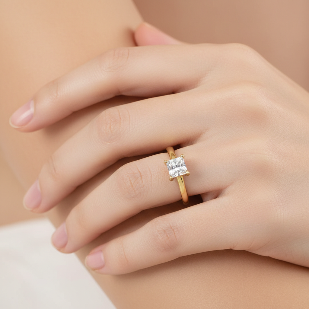 Tashi – Eleganter vergoldeter Ring