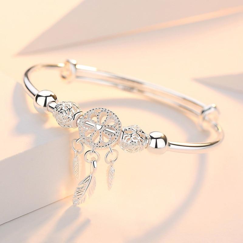 Aiyana – Verstellbares Traumfänger-Armband in Silber 925