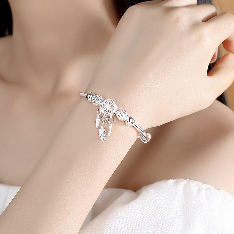 Aiyana – Verstellbares Traumfänger-Armband in Silber 925