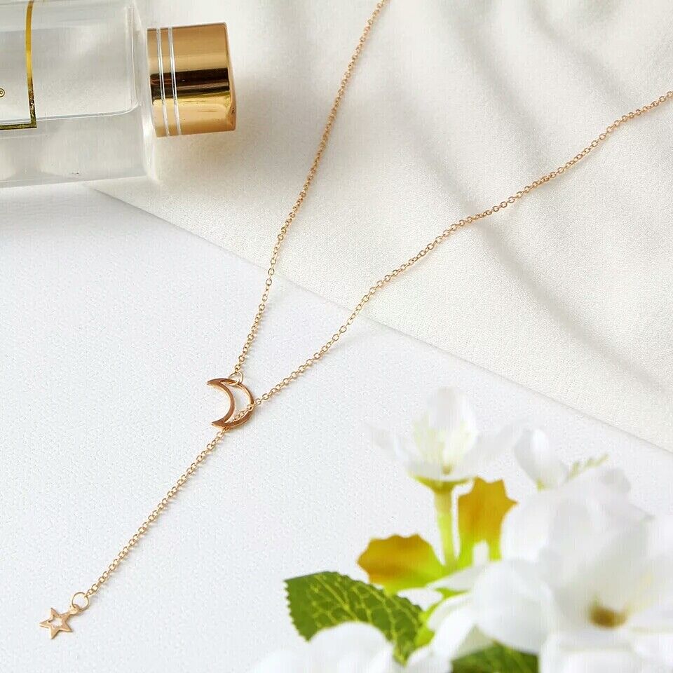 Mond und Stern - Lariat Style Halskette