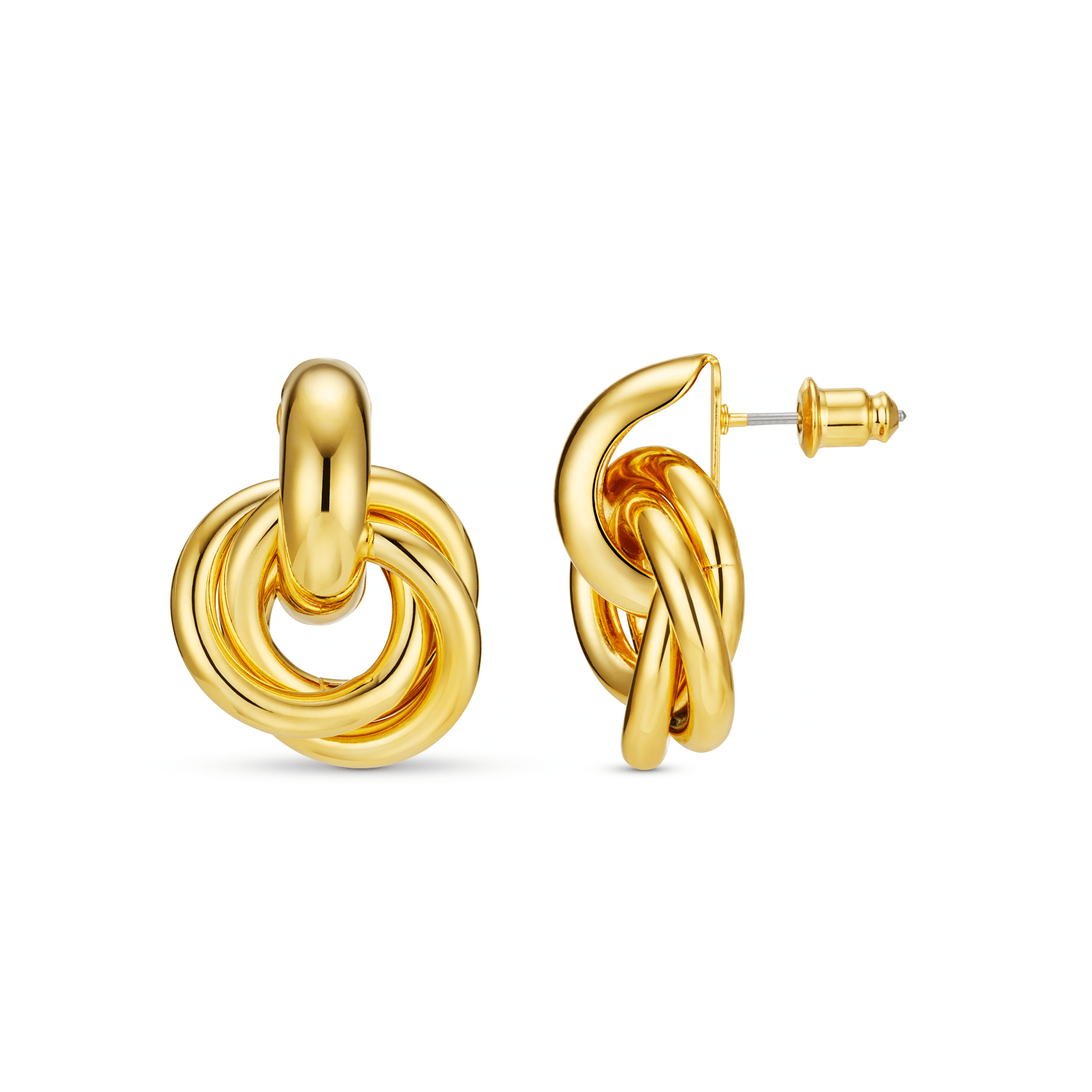 Rania – Goldene Ohrringe Verschlungenes Design